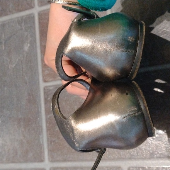 Gucci horses bit Gunmetal ankle strap ballet flats size 36.5C - Picture 7 of 12